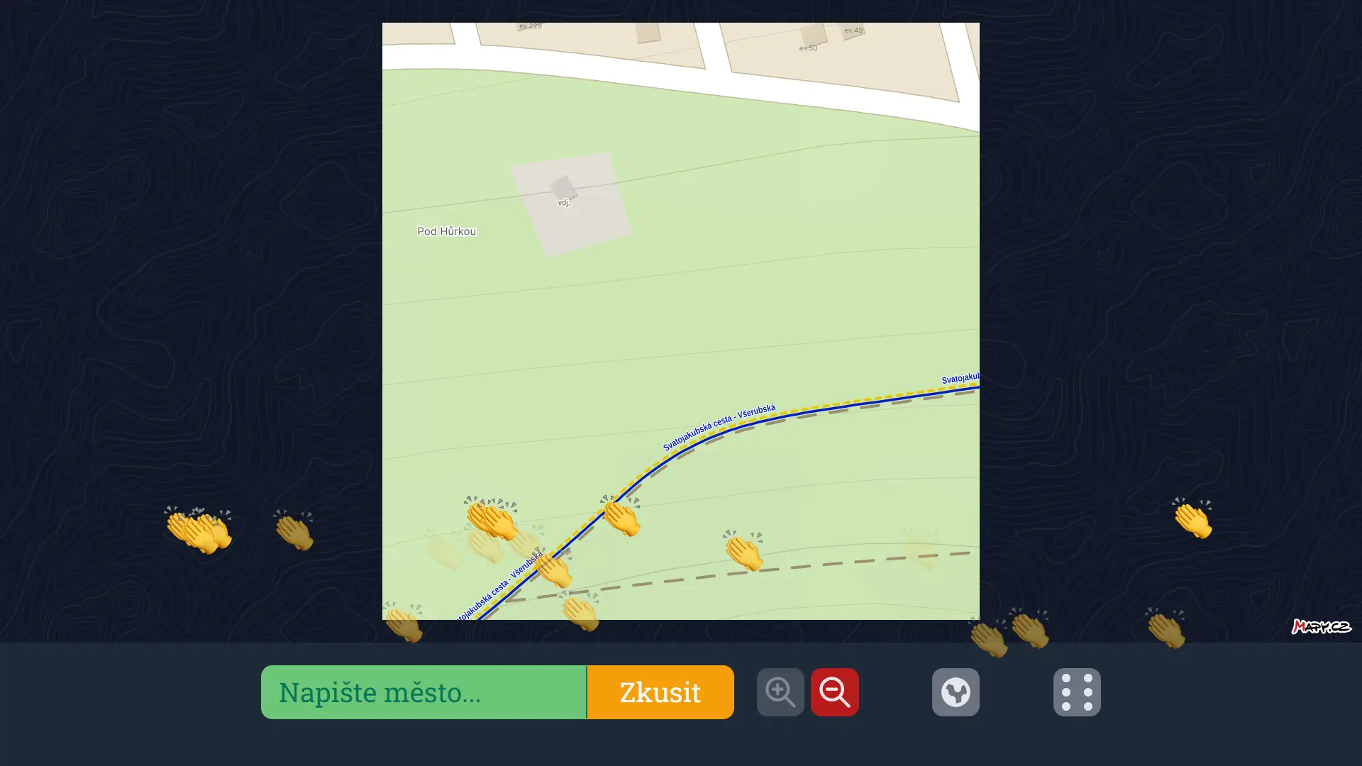 Snímek obrazovky ze hry Blízkoměsta